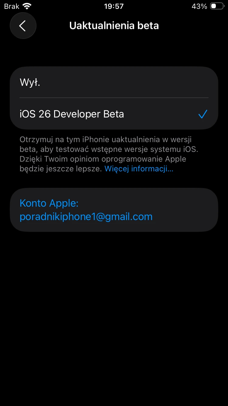 iOS 26 Developer Beta